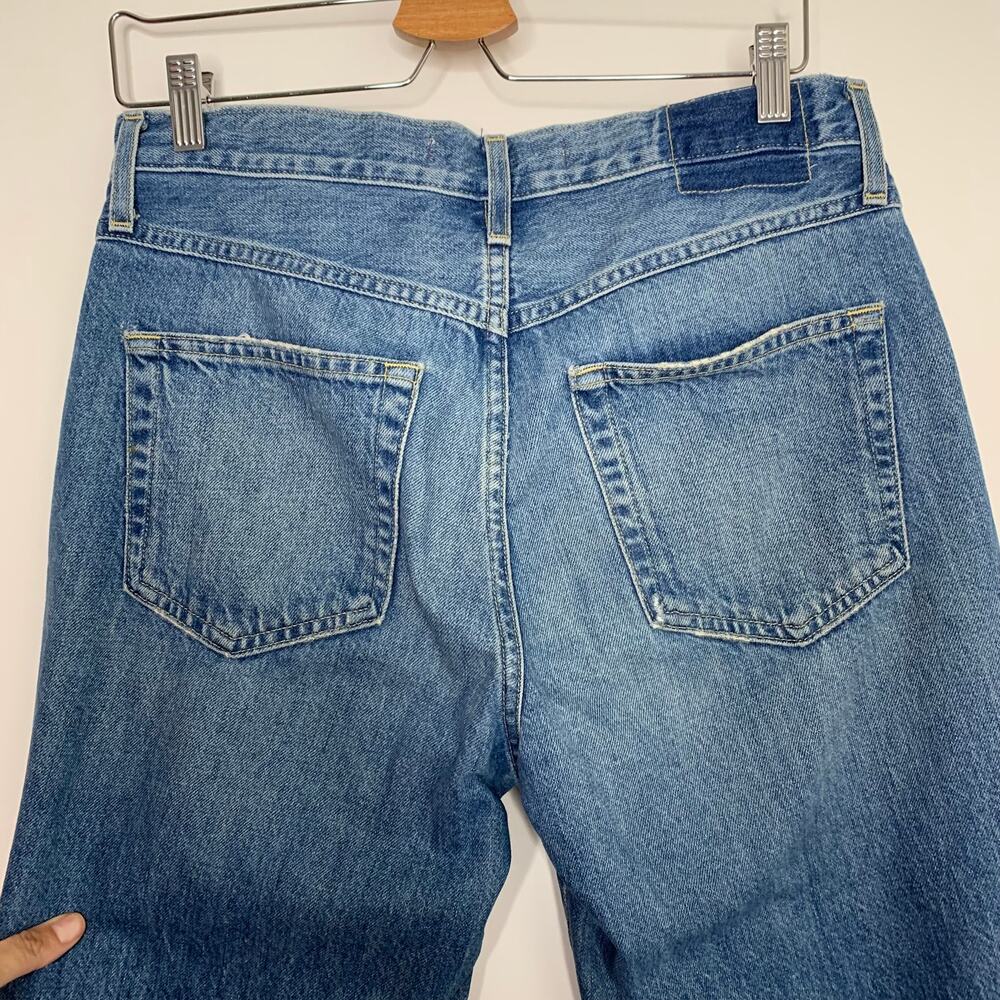 Amo Billie Jeans Womens Blue 100% Cotton Wide Leg Crop Size 27 - Picture 5 of 16